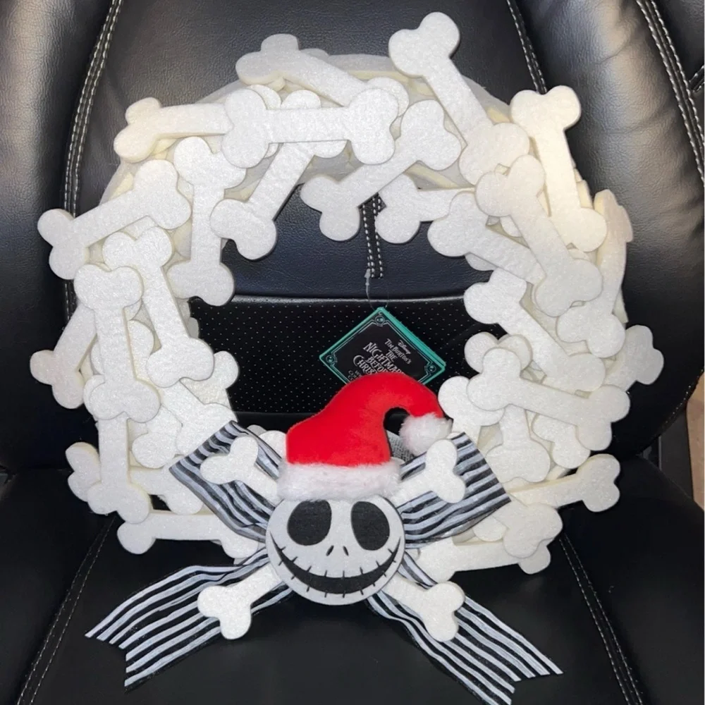 Disney Jack Skellington Holiday Bone Wreath Nightmare before Christmas